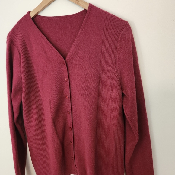 Red Knit Cardigan - Picture 6 of 9